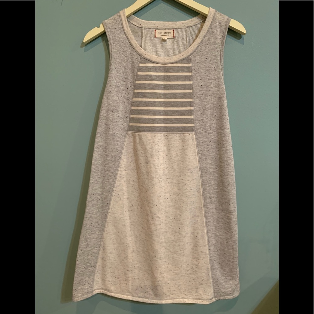 Max Studio Weekend Casual Dress Gray Speckled S